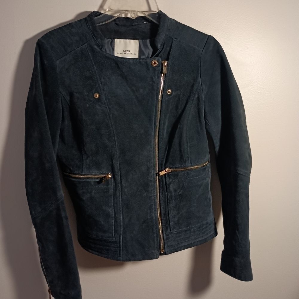MANGO Suede Moto Coat - Picture 5 of 14